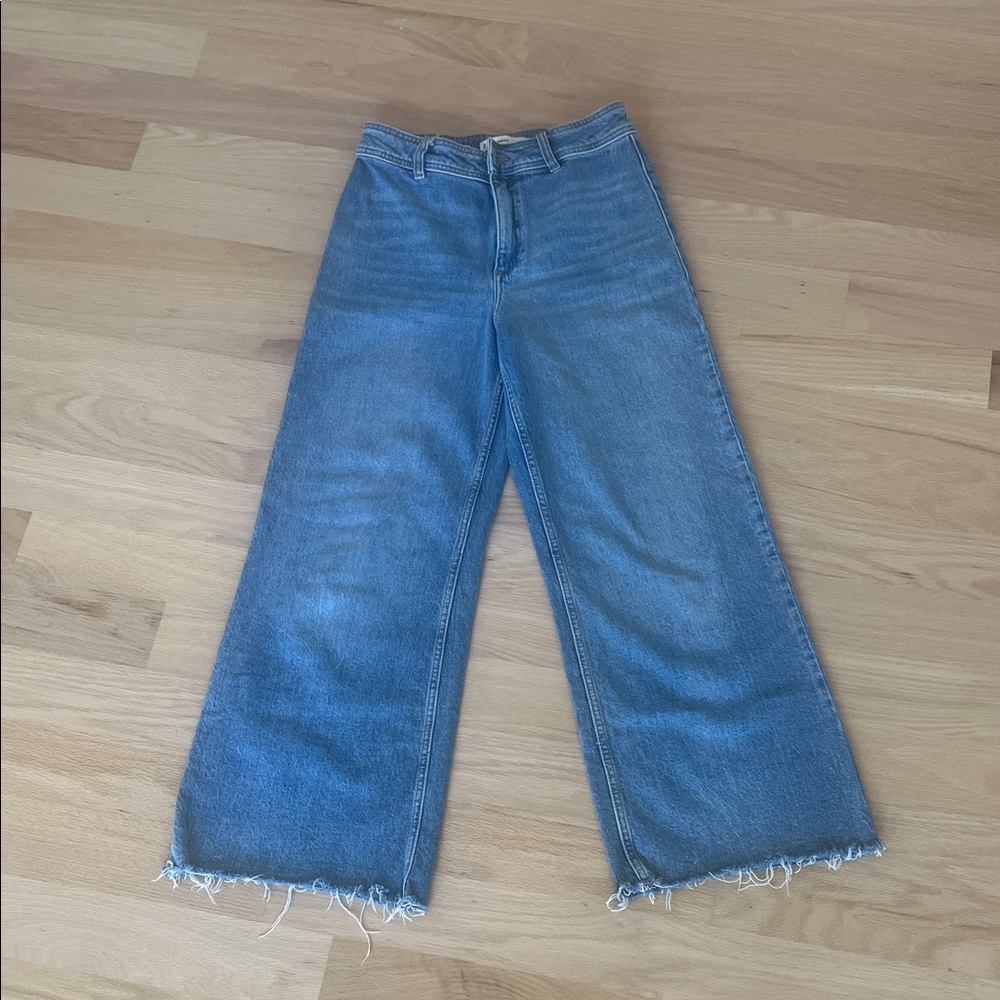 MANGO Catherines Light Blue Flare Jeans